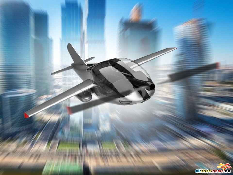 An artist’s impression of the Wasp 500 convertiplane in the piloted version