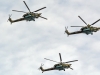 Mi-28UB ‘05 Yellow’/RF-13456 leads Mi-28Ns ‘51 Yellow’/RF-13491 and ‘52 Yellow’/RF-13492